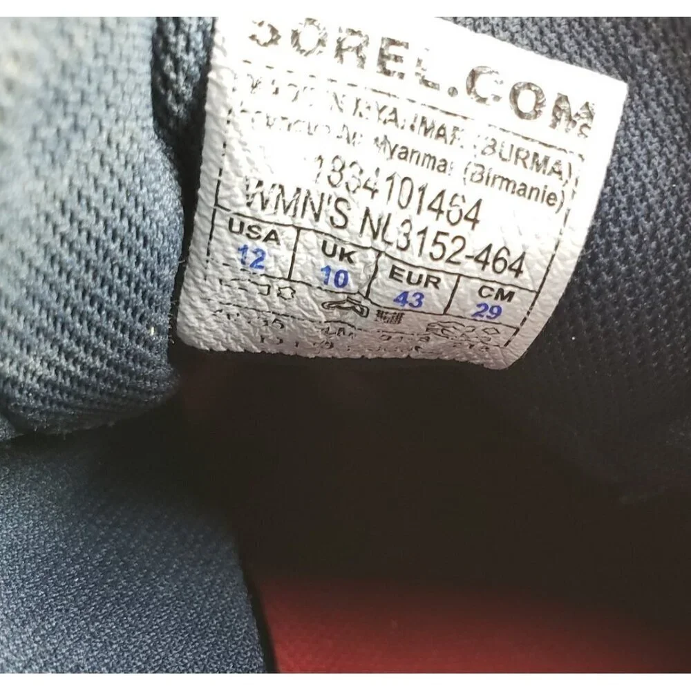 Sorel Out N About Duck Boot Womens 12 Blue Leather Ankle Lace Up Waterproof